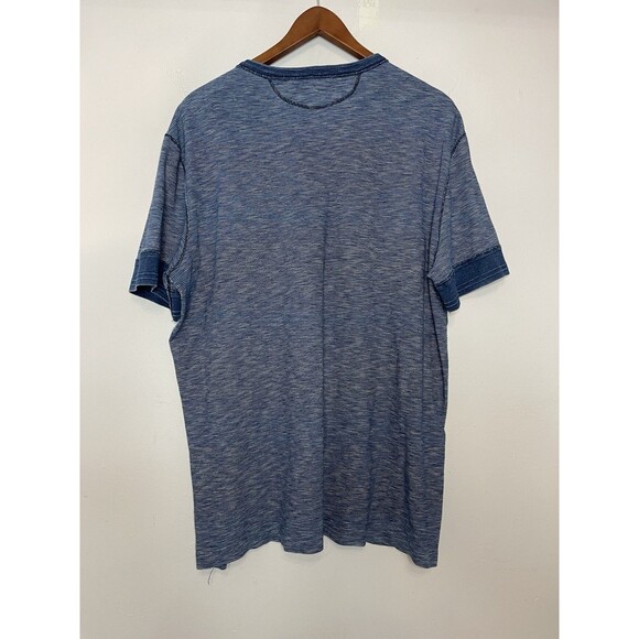 Polo Ralph Lauren Men's XL Blue Striped Classic Tshirt Button Detail - Picture 4 of 4